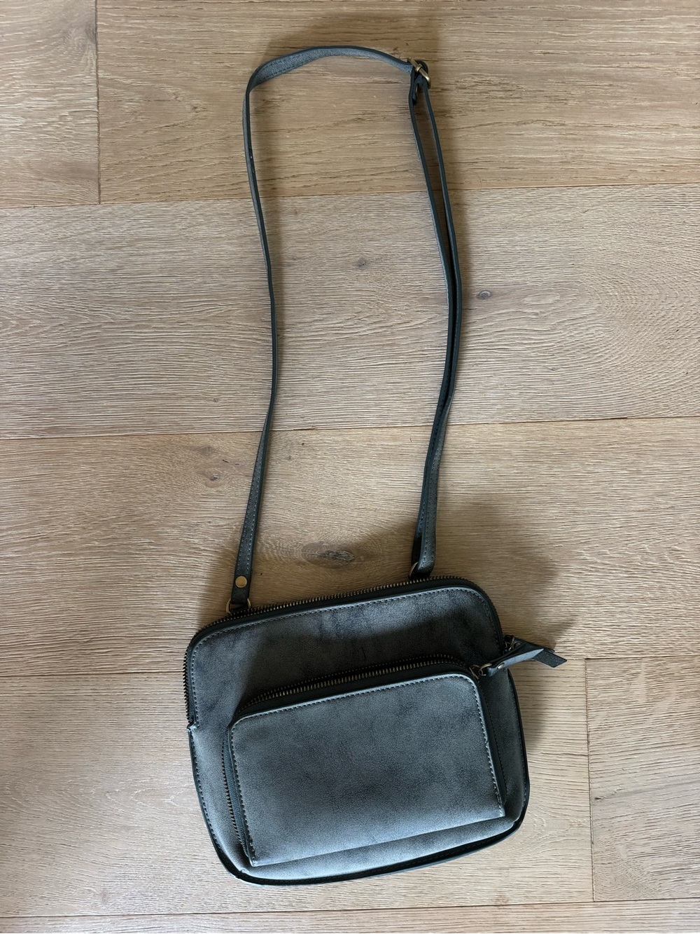 Boho Crossbody Shoulder Bag in Gray